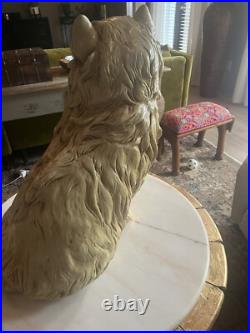 Mid Century Modern Persian Kitty Cat Statue Marwel Resin Large 1960s RARE HTF