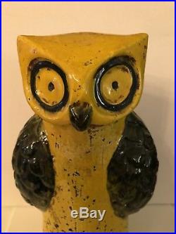 Mid Century Modern RARE Bitossi Aldo Londi Raymor Yellow Owl, Italy, circa 1965
