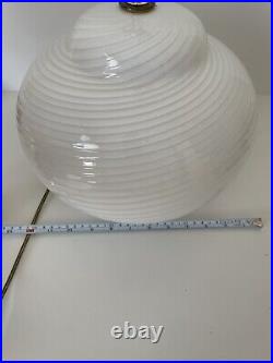 Mid Century Modern RARE Murano Swirl Glass Table Lamp For Vetri Italy Italian