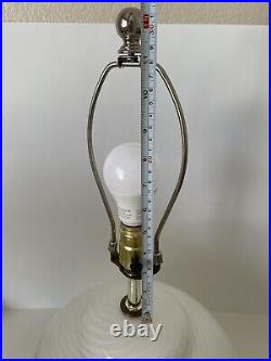 Mid Century Modern RARE Murano Swirl Glass Table Lamp For Vetri Italy Italian