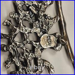 Mid-Century Modern Rare Brutalist Necklace GSM Abstract Pendant/ Chain 13