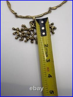 Mid-Century Modern Rare Brutalist Necklace GSM Abstract Pendant/ Chain 13