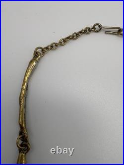 Mid-Century Modern Rare Brutalist Necklace GSM Abstract Pendant/ Chain 13