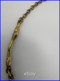 Mid-Century Modern Rare Brutalist Necklace GSM Abstract Pendant/ Chain 13
