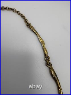 Mid-Century Modern Rare Brutalist Necklace GSM Abstract Pendant/ Chain 13