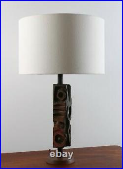 Mid Century Modern Rare Unique Charles Sucsan Ceramic Sculptural Table Lamp