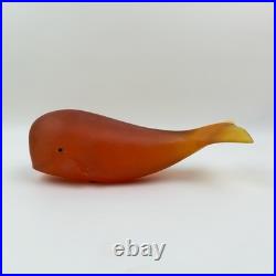 Mid Century Modern Sascha Brastoff Resin Red Amber Sperm Whale Sculpture RARE