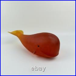 Mid Century Modern Sascha Brastoff Resin Red Amber Sperm Whale Sculpture RARE