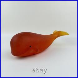 Mid Century Modern Sascha Brastoff Resin Red Amber Sperm Whale Sculpture RARE