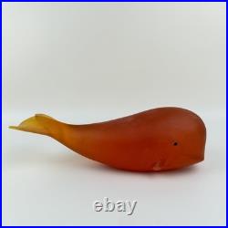 Mid Century Modern Sascha Brastoff Resin Red Amber Sperm Whale Sculpture RARE