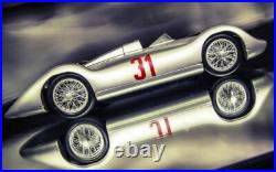 Mid Century Modern Sculpture Rare Art Deco Antique Vintage Race Sport Car Racing