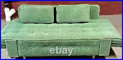 Mid Century Modern Sofa Couch Daybed Danish trundle Drop arms RARE 1940-1960's