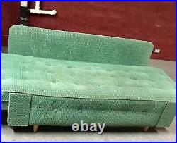 Mid Century Modern Sofa Couch Daybed Danish trundle Drop arms RARE 1940-1960's