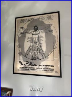 Mid Century Modern Stan Bitters Poster Print 1979 Fresno Arts Center Rare