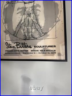 Mid Century Modern Stan Bitters Poster Print 1979 Fresno Arts Center Rare