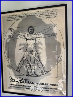 Mid Century Modern Stan Bitters Poster Print 1979 Fresno Arts Center Rare
