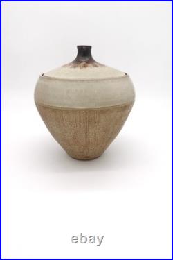 Mid-Century Modern Stoneware Vase With Lid by Rupert Deese RARE