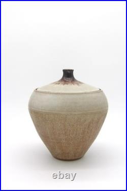 Mid-Century Modern Stoneware Vase With Lid by Rupert Deese RARE