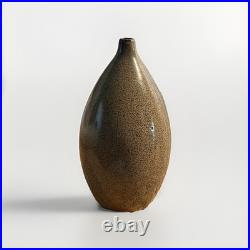 Mid-Century Modern Studio Art Pottery Bud Vase Speckled Glaze RARE FIND
