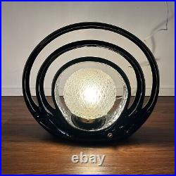 Mid Century Modern Table Lamp RARE by Nerval Sculpture Canada Black Ceramic