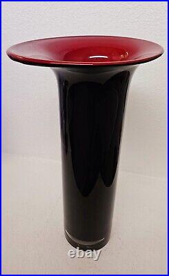 Mid Century Modern Vase in Murano Black Amethyst Glass By Carlo Nason 17 Rare Mid Century Modern Vase in Murano Black Amethyst Glass By Carlo Nason 17 Rare