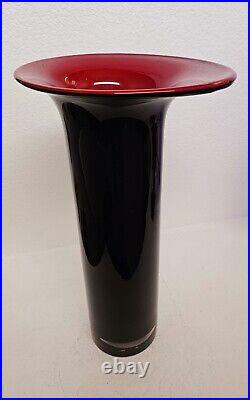Mid Century Modern Vase in Murano Black Amethyst Glass By Carlo Nason 17 Rare Mid Century Modern Vase in Murano Black Amethyst Glass By Carlo Nason 17 Rare