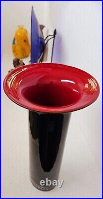 Mid Century Modern Vase in Murano Black Amethyst Glass By Carlo Nason 17 Rare Mid Century Modern Vase in Murano Black Amethyst Glass By Carlo Nason 17 Rare
