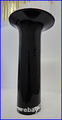 Mid Century Modern Vase in Murano Black Amethyst Glass By Carlo Nason 17 Rare Mid Century Modern Vase in Murano Black Amethyst Glass By Carlo Nason 17 Rare