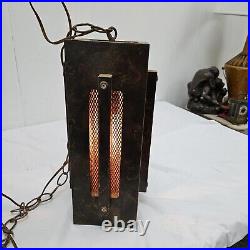 Mid-Century Modern Wood Lamp Hanging Pendant Light Vintage Brutalist Rare Mid-Century Modern Wood Lamp Hanging Pendant Light Vintage Brutalist Rare