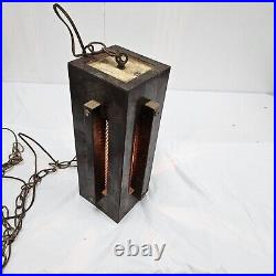 Mid-Century Modern Wood Lamp Hanging Pendant Light Vintage Brutalist Rare Mid-Century Modern Wood Lamp Hanging Pendant Light Vintage Brutalist Rare