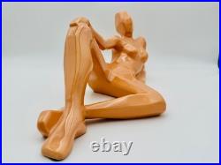 Mid-Century Modernist Jaru Rare Peach ShadeCeramic Reclining Figure, 1976