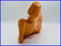 Mid-Century Modernist Jaru Rare Peach ShadeCeramic Reclining Figure, 1976