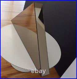 Mid Century Op Art Hal Bienenfeld Inc N. Y. Tinted Glass Triangulated Mirror Rare