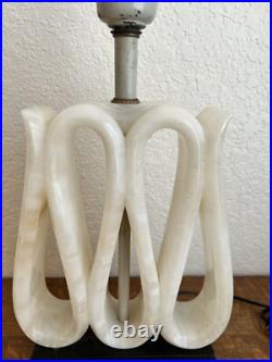 Mid-century Modern Rare Alabaster Ribbon Lamp Hollywood Regency Home Decor