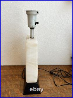 Mid-century Modern Rare Alabaster Ribbon Lamp Hollywood Regency Home Decor