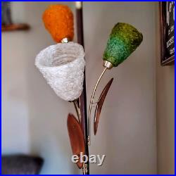 Mid century modern tension pole lamp Spaghetti Lucite 1950s 1960s Rare
