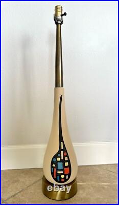 Midcentury Lamp Italian Ceramic Rare Vintage MCM. Tall, Slender & Gorgeous