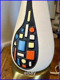 Midcentury Lamp Italian Ceramic Rare Vintage MCM. Tall, Slender & Gorgeous Midcentury Lamp Italian Ceramic Rare Vintage MCM. Tall, Slender & Gorgeous