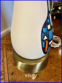 Midcentury Lamp Italian Ceramic Rare Vintage MCM. Tall, Slender & Gorgeous