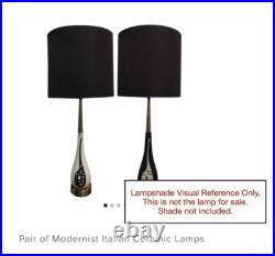 Midcentury Lamp Italian Ceramic Rare Vintage MCM. Tall, Slender & Gorgeous