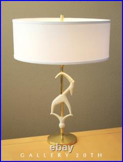 Mint! Rare White Ibex Rembrandt Table Lamp! 1956 MID Century Modern Art Thurston