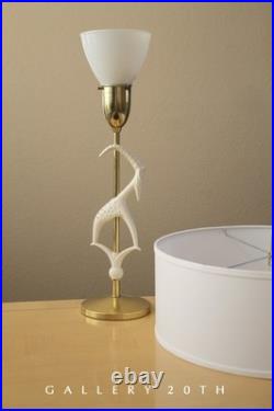 Mint! Rare White Ibex Rembrandt Table Lamp! 1956 MID Century Modern Art Thurston