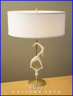 Mint! Rare White Ibex Rembrandt Table Lamp! 1956 MID Century Modern Art Thurston