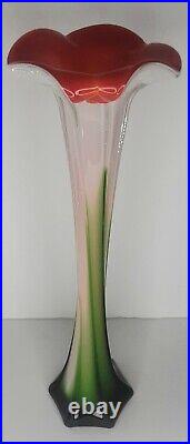 Murano Glass Cased Glass Large Cala Lilly Vase