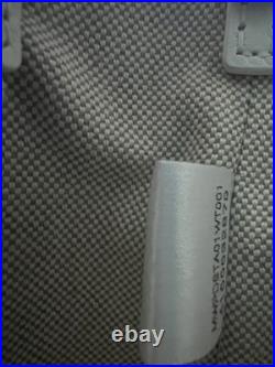 NWT RARE MCM Mini Aren Top Zip Tote White/Black