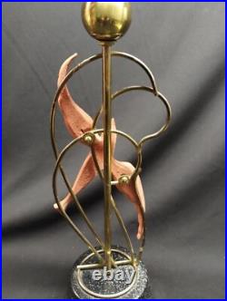 Nice Looking Rare 1954 FORDYCE Mid-Century Modern Pink Bird Table Lamp