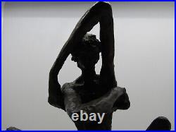 Nude Rare MID Century Modern Bronze Brutalist Sculpture Vintage Man Art Statue