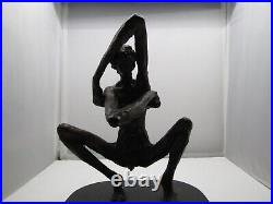 Nude Rare MID Century Modern Bronze Brutalist Sculpture Vintage Man Art Statue
