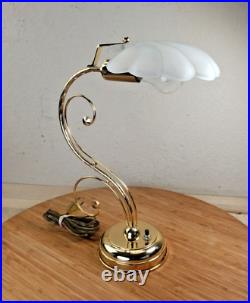 ORREFORS Art Glass table lamp, rare mid century modern by Carl Fagerlund