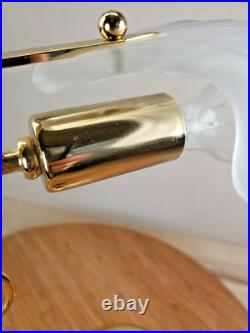 ORREFORS Art Glass table lamp, rare mid century modern by Carl Fagerlund